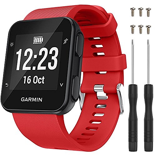 Uhrenarmband für Garmin Forerunner 35, Approach S10, Silikon-Ersatzarmband, atmungsaktives Sportarmband Image