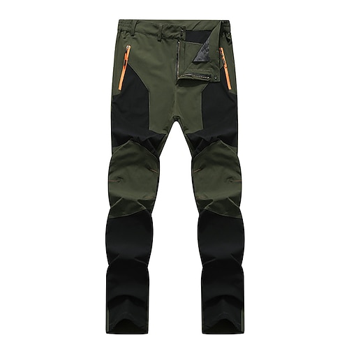 Herren Wanderhosen Fleecegefütterte Hosen Softshellhosen Winter Herbst Außen Thermowarm Winddicht Reißverschlusstasche Elastisch Hosen Unterteile Elastischer Bund Schwarz Armeegrün Fleece Jagd Angeln
