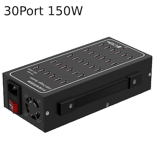 Multi-USB-Ladegerät, USB-Schnellladestation, universeller Carregador Portatil für iPhone 15, Samsung, Xiaomi, iPad, Tablet 10/20/30/40/50/60 Port Image