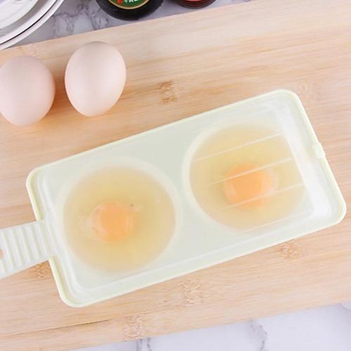 Mikrowellen-Eierkocher, Eierkocher für pochierte Eier, süßer Doppel-Ei-Schnell-Eierkocher, Küchen- und Kochutensilien