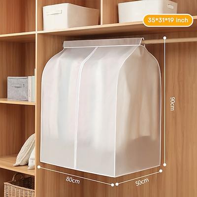 Kleidersäcke Staubschutzhülle PEVA-Kleiderhülle transparente Kleideraufbewahrungstasche zum Aufhängen von Kleidung Premium-verdickter Kleiderorganizer feuchtigkeitsbeständige staubdichte Kleiderhülle Image