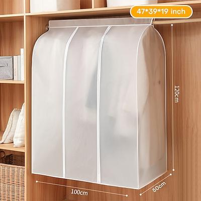 Kleidersäcke Staubschutzhülle PEVA-Kleiderhülle transparente Kleideraufbewahrungstasche zum Aufhängen von Kleidung Premium-verdickter Kleiderorganizer feuchtigkeitsbeständige staubdichte Kleiderhülle Image