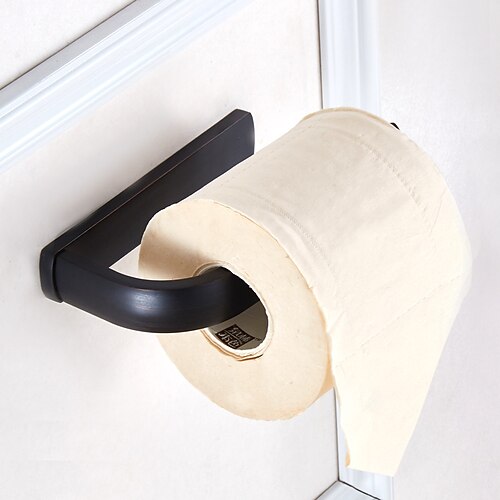 Toilettenpapierhalter aus antikem Messing, Handtuchringaufhänger, Badewannenkollektion, moderne Wandhalterung Image