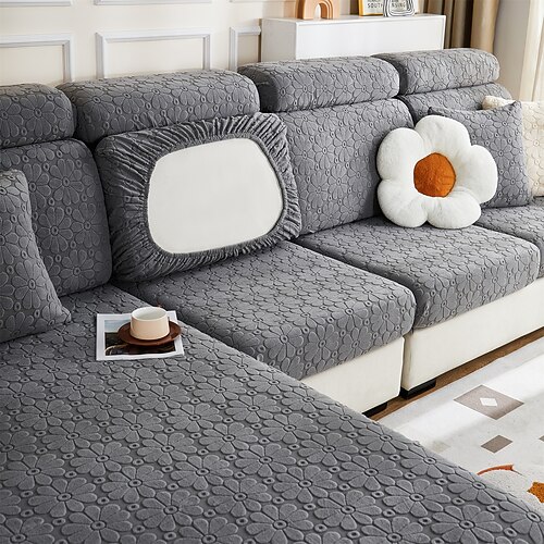 Magischer Sofabezug, Stretch-Jacquard-Sofasitz, Couchkissen-Schonbezüge, rutschfester Möbelschutz für 1/2/3/4-Sitzbezug, L-förmige Sofabezüge, Chaiselongue-Sofa-Schonbezug Image