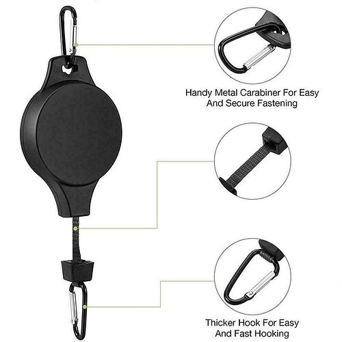Pflanzenhakenrolle, einziehbarer Pflanzenaufhänger, Blumenkörbe und Vogelfutterspender hängen hoch oben und können heruntergezogen werden, um zu wässern oder zu füttern Image