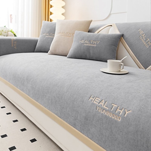 Sofamatte Sofabezug Couchüberwurf Anti-Katzen-Kratzer-Sofa-Sitzauflage Schnittbezug für Sessel Loveseat 4- oder 3-Sitzer L-Form für Kinder, Haustiere, Katzen (nicht im Set erhältlich) Image