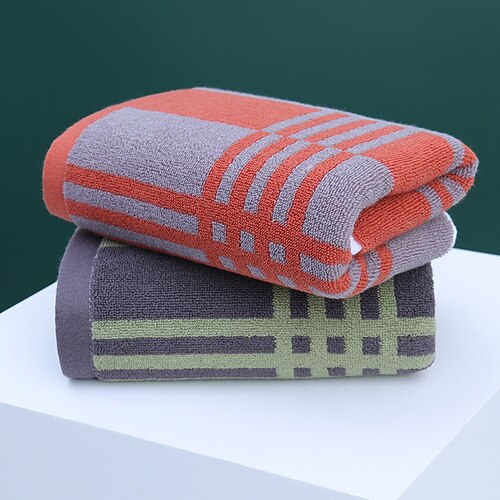 Verdickte Herren-Paar-Baumwollhandtücher, sehr saugfähige Handtücher für Badezimmer, Fitnessstudios, Hotels und Spas, einfarbiges Badetuch Image
