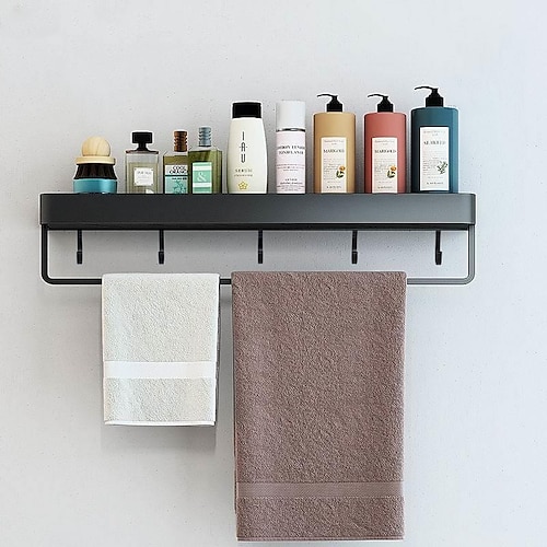 dusche caddy bad regale wand montiert schwarz lagerung organizer rack bad küche bad hardware anhänger bad regal raum aluminium dusche rack ecke regal platz bad dusche regal Image