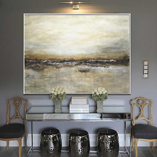 Abstraktes Kunstwerk, modernes Dekor, Grasland-Ölgemälde auf Leinwand, reine handgemalte Bilder, Leinwand-Wandkunst, ungerahmt Image