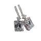 925 Sterling Silber Ohrring-Sets für Frauen, rechteckiger Kristall-Ohrring, rhodinierte Zirkonia-Ohrringe