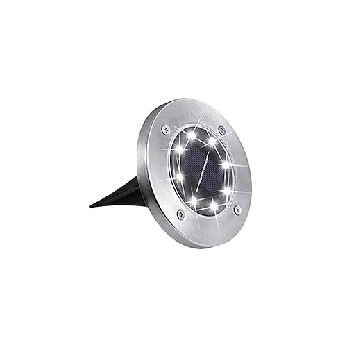Solar-Bodenleuchten 8 LEDs Gartenleuchten Terrassenscheibenleuchten Boden-Außenlandschaftsbeleuchtung für Rasenterrassenweg Hofdeck Gehweg Image