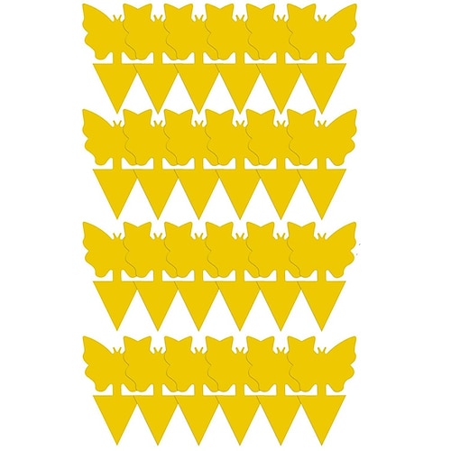 24 Stück Fruchtfliegen- und Trauermückenfalle gelber klebriger Insektenvernichter für den Innen- und Außenbereich zur Schädlingsbekämpfung im Garten starke Klebepflanze Image