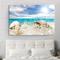 Strand Meereslandschaft Wandkunst Leinwand Malerei Muschel Meer Wandkunst Seesterne Muscheln Wandbilder Poster für Wohnzimmer Schlafzimmer Büro Dekor kein Rahmen