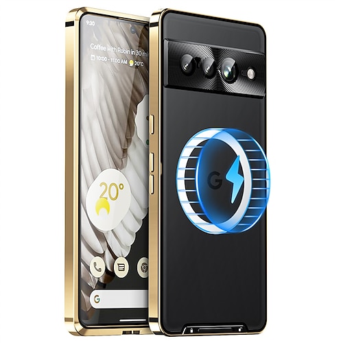 Handy Hülle Handyhüllen Für Google Pixel 9 Pro Pixel 9 Pro XL Pixel 8 Pro Pixel 8 Pixel 9 Pixel 7 Pixel 7 Pro Rückseite Magnetischer Adsorptionsfall Tragbar Durchscheinend Ultra dünn Einfarbig PC Image