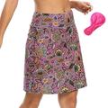 21Grams Damen Hosenrock Shorts Fahhrad Röcke Unten MTB Mountain Rennrad Sport Blumen Pflanzen 3D-Pad Radfahren Atmungsaktiv Schnelltrocknend Waldgrün Rosa Spandex Bekleidung Fahrradbekleidung