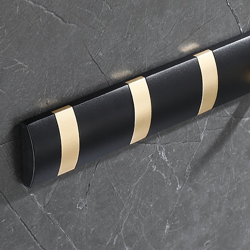 Klappbarer Wandhaken, Mehrzweckhaken für Badezimmer-Garderobe, Handtuchhalter, Türschlüssel-Kleiderhaken, an der Wand montierter Bad-Organizer-Halter, robuste Garderoben-Wandhaken Image