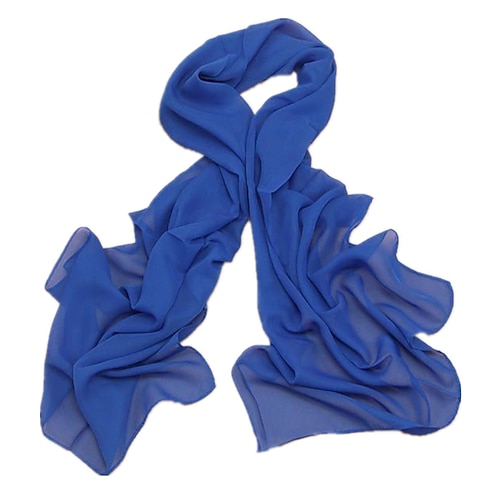 Damen Chiffon-Schals Partyabend Strasse Alltagskleidung Wein Schwarz Rosa Schal Einfarbig / Basic / Winter / Frühling / Sommer / Vintage Image