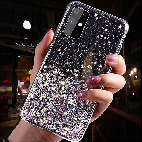 Handy Hülle Handyhüllen Für Samsung Galaxy S25 S24 S23 S22 S21 FE S21 Ultra Plus A14 A54 A73 A33 Rückseite Glitzer Glanz Glitzernd TPU Image