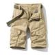 Herren Cargo Shorts Kurze Hosen Shorts Kurze Hosen Zip Tasche Glatt Atmungsaktiv Weich Casual Wochenende 100% Baumwolle Modisch Strassenmode Schwarz Blau Mikro-elastisch