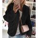 Damen Strickjacke Strickwaren Gedrehtes Grobstricken Stricken Strick Feste Farbe Mit Kapuze Basic Casual Täglich Ausgehen Drop-Schulter Winter Herbst Wein Pudriges Rosa Grau S / Langarm