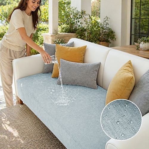 Couchbezüge wasserdichter Schnittsofabezug Bauernhaussofa Sitztuchmatte für Hunde Haustier, Pad-Schonbezüge für Zweisitzer, L-förmig, Sesselschutz, kratzfest (nicht im Set erhältlich) Image