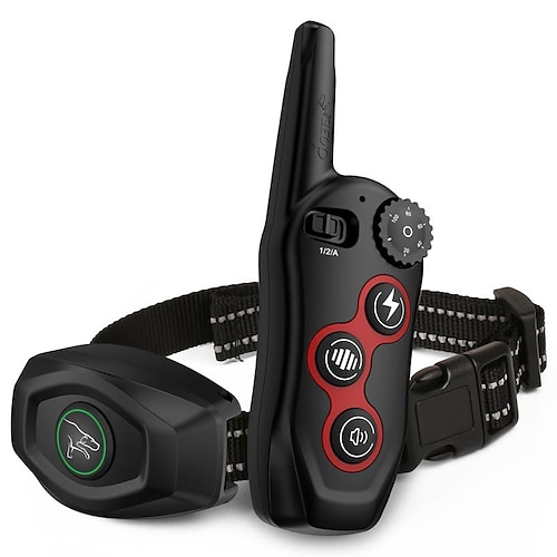 Hundetraining Anti-Bell-Halsband Schockhalsband für Hunde mit Fernbedienung einstellbar Hundehaustiere wasserdicht Anti-Bell elektronisch / elektrisch Verhaltenshilfen aus Kunststoff 2 in 1 für Haustiere