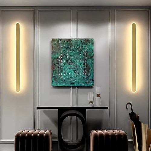 Lightinthebox minimalistische lange Wandleuchte, 40 cm/60 cm moderne LED-Hintergrund-Wandleuchte für Wohnzimmer, Schlafzimmer, Nachttisch, Innenwandleuchte aus Aluminium Image