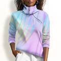 Damen Pullover Sweatshirt Violett Langarm warm Shirt Herbst Winter Damen-Golfkleidung, Kleidung, Outfits, Kleidung