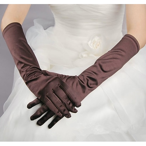 Terylen Ellenbogen Länge Handschuh Einfach / Handschuhe Mit Einfarbig Hochzeit / Party-Handschuh Image