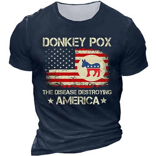 Veteranstag Herren Patriot Patriotic Veteran Grafik Drucke Nationalflagge T-Shirt Grafik Tee Lustige T-Shirts Slogan T-Shirts Abgenutztes T-Shirt Kurzarm T-Shirt 3D Druck Crew Neck Shirt Vintage