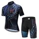 21Grams Herren Radtrikot mit Radhose fahrradbekleidung set Kurzarm MTB Mountain Rennrad Grün Schwarz Grau Ausrüstung Fahhrad Sportkleidung 3D-Pad Atmungsaktiv Rasche Trocknung