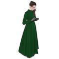 Viktorianisch Ballkleid 1910er Jahre Bodenlang Lange Länge Kleid Partykostüm Abschlussballkleid Übergröße Herzogin Übergrössen Einfarbig Ballkleid Rundhals Schulterfrei Kostüm Damen Maskerade