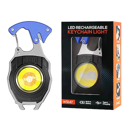 Multifunktions-Schlüsselanhänger-Licht, Fensterbrechhammer, Mini-LED-Taschenlampe, Outdoor-Camping-Schraubendreher, Notfall-Arbeitslicht Image