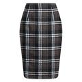 Damen Rock Bodycon Faltenrock Mini Hoher Taillenbund Röcke Bedruckt Plaid Maillard Strasse Täglich Winter Baumwolle Modisch Sexy Dunkelbraun Cachi scuro Hellkaki Pures Schwarz