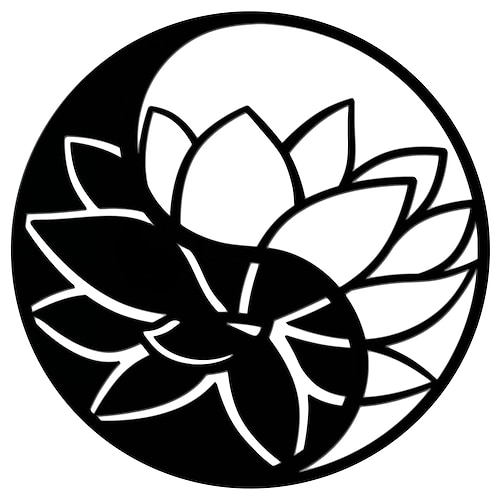 1 x Tai-Chi-Metall-Wandkunst für den Außenbereich, rostfrei, Wandskulptur, ideal für Garten, Haus, Bauernhaus, Terrasse und Schlafzimmer