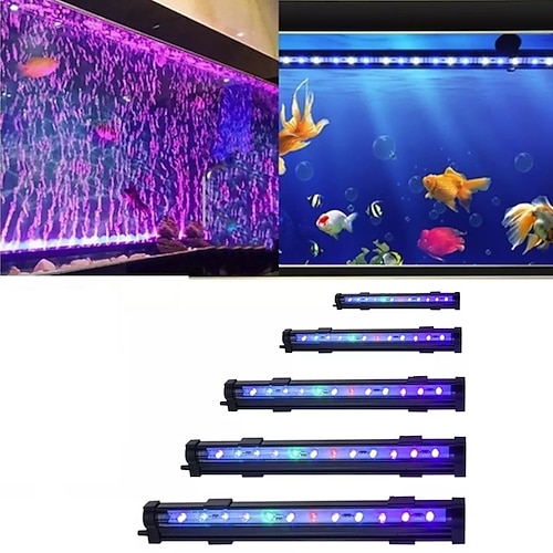 led-pflanzen wachsen lichter aquarium licht bunte blase kleine clip lichter aquarium bar streifen lampe wasserdichte dekor röhrenlampe Image