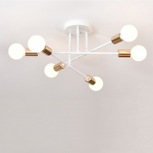 6 Köpfe 55cm LED-Deckenleuchte nordischen Stil Kronleuchter Sputnik Design Metall künstlerischer Stil industriell lackierte Oberflächen Küche Schlafzimmer Kinderzimmer Lichter 110-120V 220-240V Image