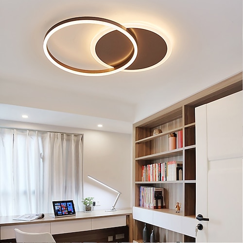LED Deckenleuchte 40cm Kreis Ring Design Einbauleuchten Aluminium Neuheit künstlerisch modernes einfaches Wohnzimmer Büro Schlafzimmer Esszimmer 110-120v 220-240v nur mit Fernbedienung dimmbar Image
