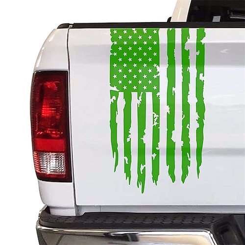Vinyl-Aufkleber für die Heckklappe mit amerikanischer USA-Flagge, kompatibel mit den meisten Pickup-Trucks und den meisten Fahrzeugen Image
