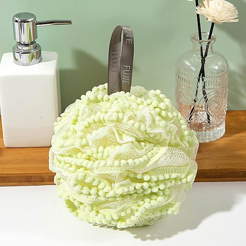 Big Bath Luffa Shower Puff Ball, Flower Luffa Schwamm Duschbad Schwamm Peeling Body Scrubber Puff für Männer Frauen Image
