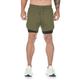 Herren kurze Sporthose Laufshorts kurze hosen Trainingsshorts 2 in 1 Kurze Hose Athlässigkeit Fitnessstudio 4-Wege-Stretch Rasche Trocknung Yoga Marathon Laufen Sportbekleidung Sportkleidung Schwarz