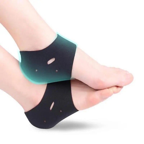 2 verstellbare Fersenschutzsocken zur Schmerzlinderung – atmungsaktive Polster für Männer und Frauen, perfekt bei Plantarfasziitis, Fersensporn und zur Unterstützung der Fußregeneration.