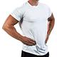 Modisches Muskel-T-Shirt für Herren, Fitnessstudio, Training, Kurzarm, athletisches Bodybuilding-Stretch-T-Shirt, schwarz
