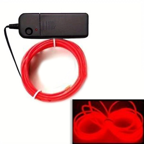Glow El Wire Kabel LED Neon Weihnachten Tanzparty DIY Kostüme Kleidung leuchtendes Auto Licht Dekoration Kleidung Ball Rave mit Batterieantriebsbox Image