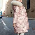 kinderkleidung Mädchen Daune Feste Farbe Aktiv Schulanfang Mantel Oberbekleidung 4-12 Jahre Herbst Schwarz Rosa Purpur