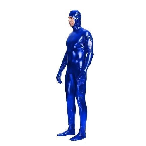 Zentai-Anzüge Bodysuit Karnevalskostüm Ganzkörperanzug Herren Einfarbig Latex Elasthan Lycra Kostüm für Karneval Maskerade Erwachsene Image