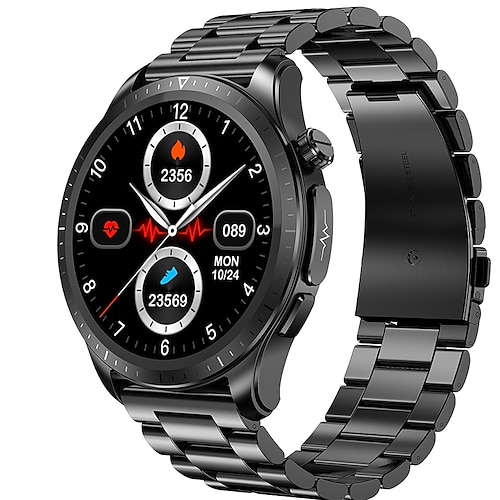 iMosi E420 Smartwatch 1.39 Zoll Smartwatch Fitnessuhr Bluetooth EKG PPG Temperaturüberwachung Schrittzähler Kompatibel mit Android iOS Damen Herren Langer Standby Wasserdicht Mediensteuerung IP68 Image