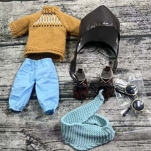 Waldorf Puppe Kleiderwechsel Materialtasche Persönlichkeit Set Waldorf handgemachte Muppet Puppe Weihnachtsgeschenk Image