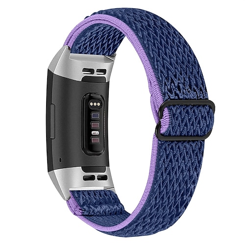 Smartwatch-Band Kompatibel mit Fitbit Charge 4 / Charge 3 / Charge 3 SE Charge 5 Charge 2 Nylon Smartwatch Gurt Geflochten Verstellbar Atmungsaktiv Solo-Loop Ersatz Armband Image