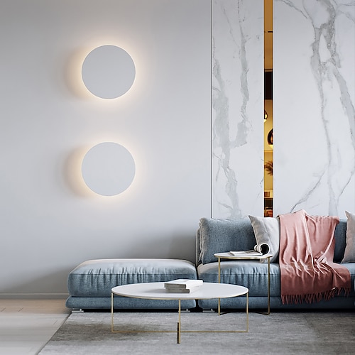 Lightinthebox 1-Licht 20/30 cm LED-Wandlampen, kreisförmiges Design, Wandleuchten, Mini, schlichter/moderner/zeitgenössischer Stil, Wohnzimmer/Schlafzimmer/Esszimmer, Metall-Wandleuchte, 110–120 Image